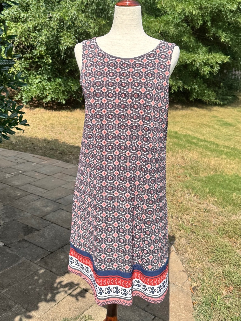 Magnolia Grace Graphic Print Tank Dress - Size M
